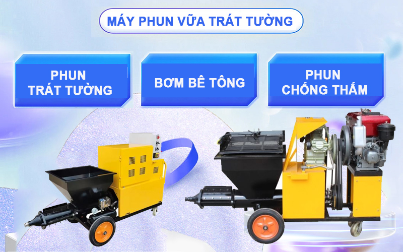 Định nghĩa tổng quan về máy phun vữa trát tường hiện nay