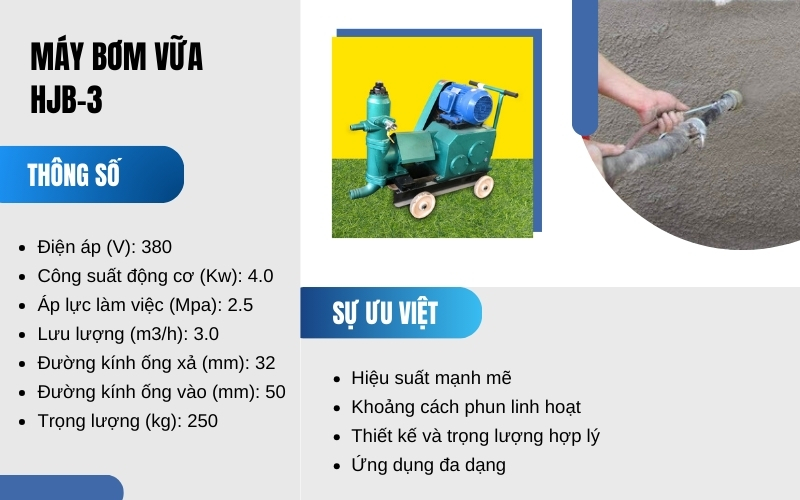 Máy Bơm Vữa HJB-3