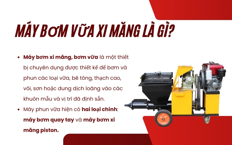 Máy bơm vữa xi măng là gì?