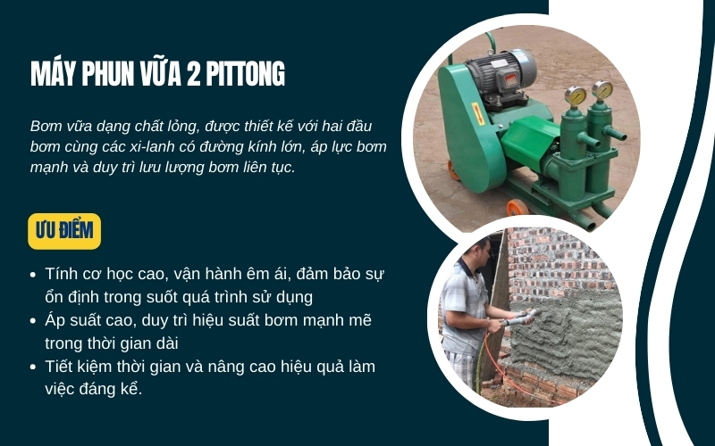 Máy phun vữa 2 pittong