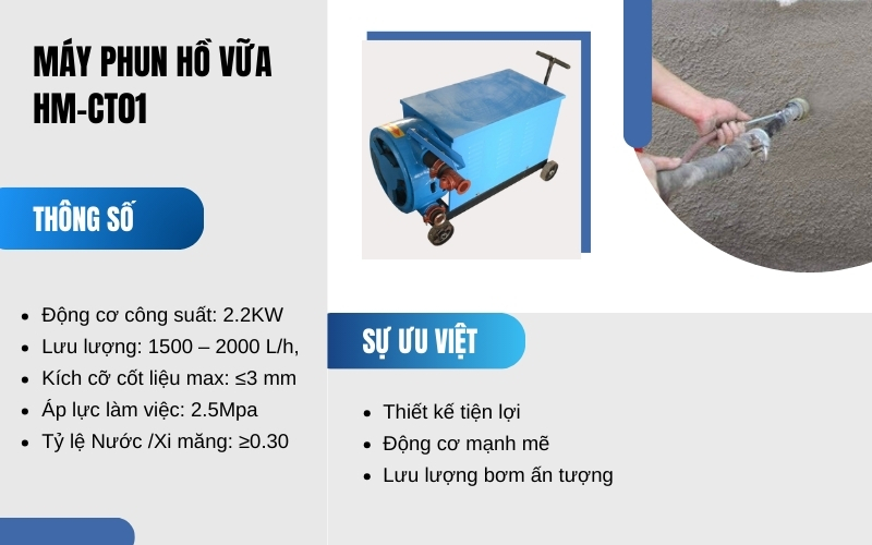 Máy phun vữa áp lực cao HJB2