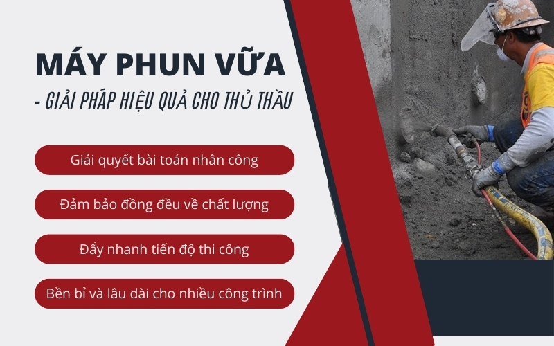 Máy phun vữa – giải pháp hiệu quả cho thủ thầu