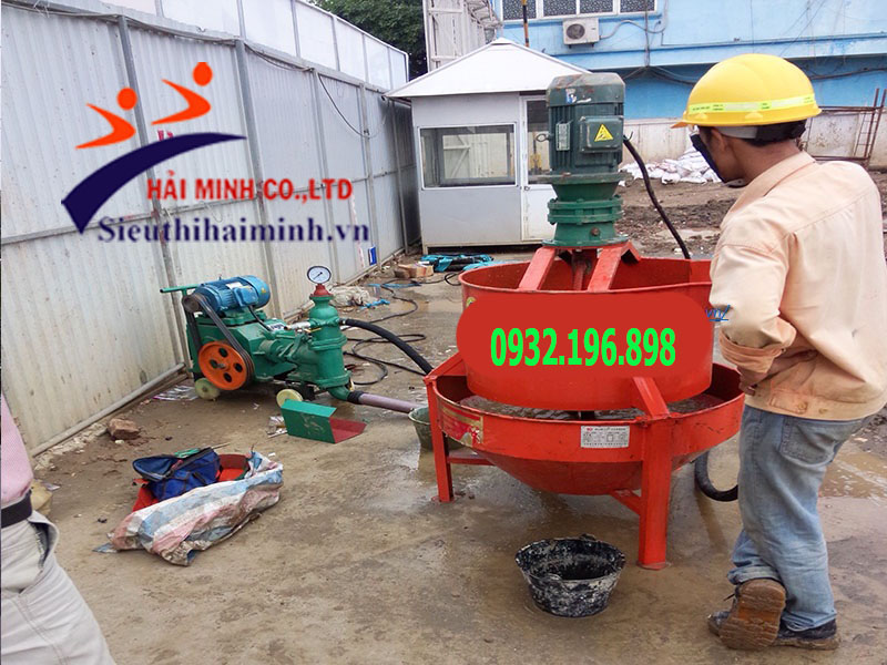 sử dụng máy bơm vữa piston an toàn