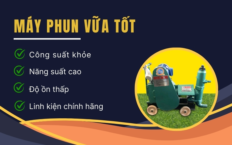 tiêu chí đánh giá máy phun vữa tốt