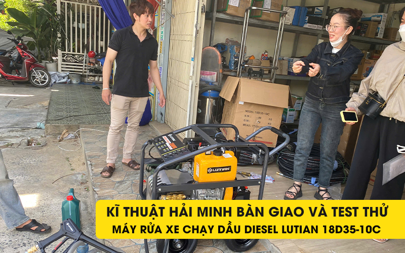 Máy rửa xe chạy dầu diesel Lutian 18D35-10C-3500PIS10HP