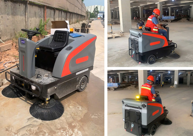 Máy quét rác ngồi lái Kraffer KF138