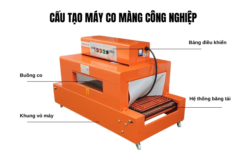 Cấu tạo máy co màng công nghiệp