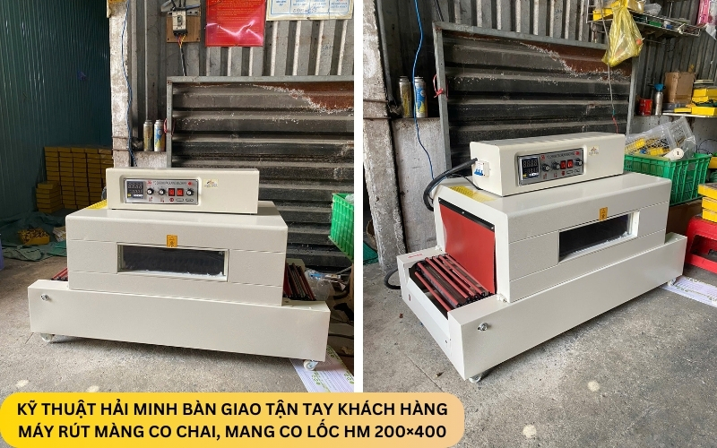 Máy Rút Màng Co Chai, Mang Co Lốc HM 200×400