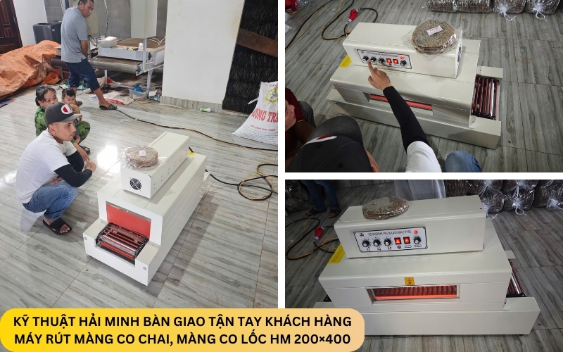 Máy Rút Màng Co Chai, Màng Co Lốc HM 200×400