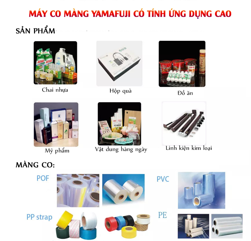 máy co màng Yamafuji BSE-4540 ứng dụng đa năng 