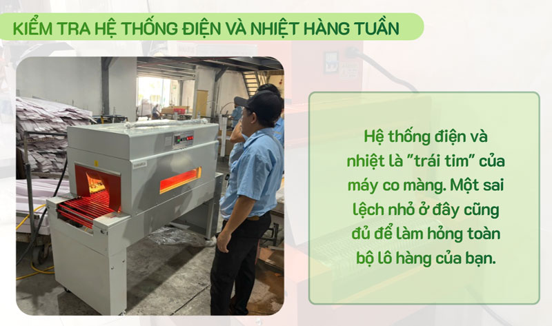 Kiểm tra hệ thống điện và nhiệt hàng tuần