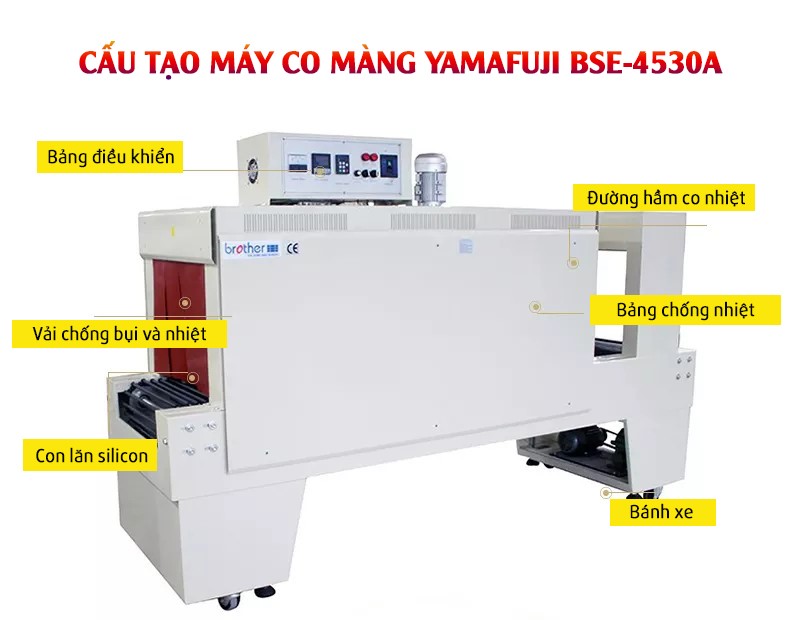 Cấu tạo máy co màng Yamafuji BSE-4530A