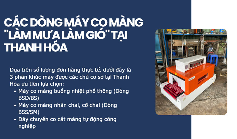 Địa chỉ bán máy rút màng co chính hãng tại Thanh Hoá