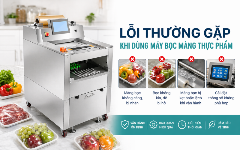Lỗi thường gặp khi dùng máy bọc màng thực phẩm