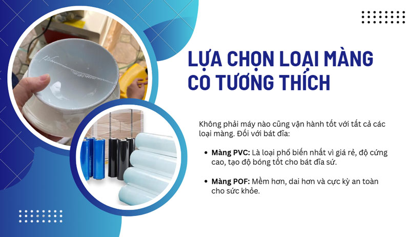 Lưu ý quan trọng khi chọn mua máy co màng bát đĩa