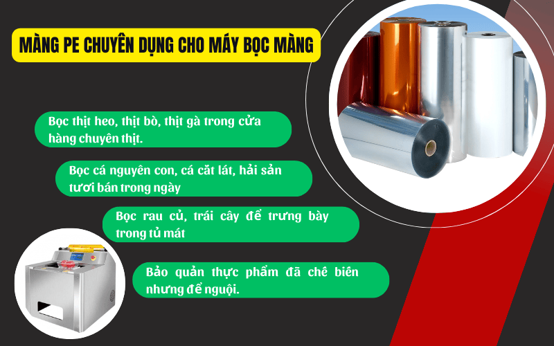 Màng PE chuyên dụng cho máy bọc màng