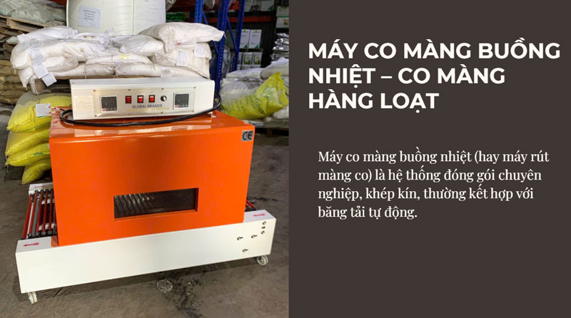 Máy co màng buồng nhiệt – co màng hàng loạt