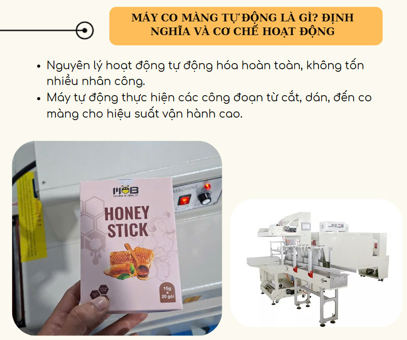Máy co màng tự động là gì? Định nghĩa và cơ chế hoạt động