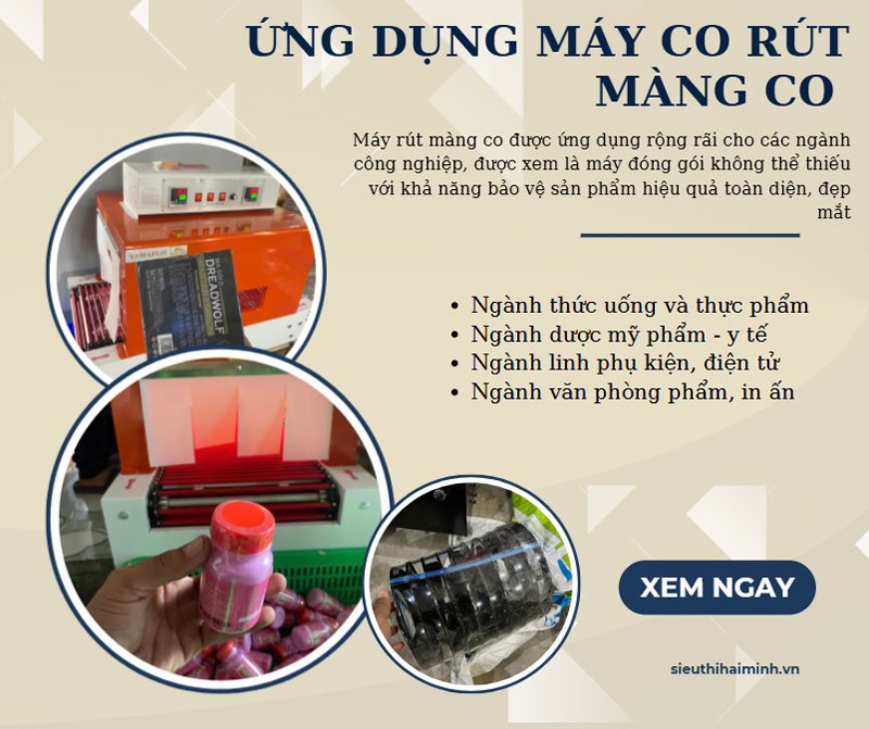 Ứng dụng máy co rút màng co