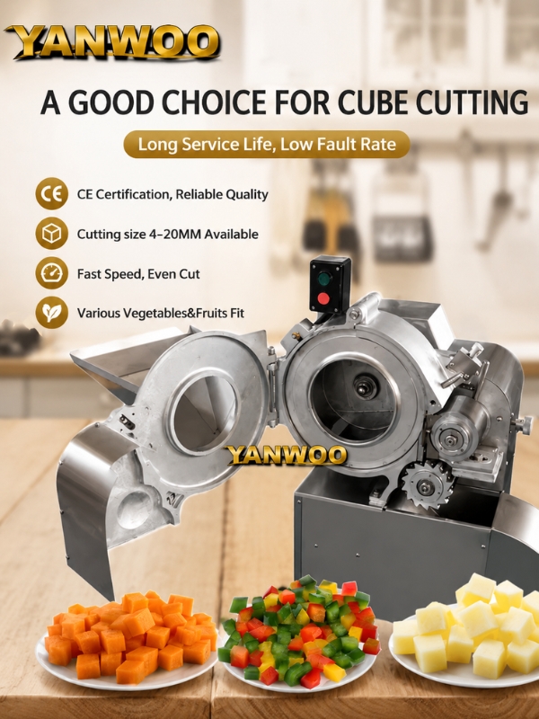 Máy thái hạt lựu rau củ quả inox 304 Yanwoo CHD-100