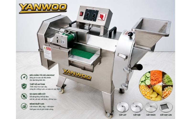 Máy thái rau củ đa năng inox 304 YANWOO YQC-803