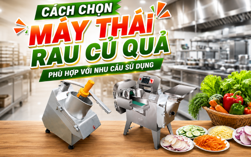 Cách chọn máy thái rau củ quả phù hợp với nhu cầu sử dụng