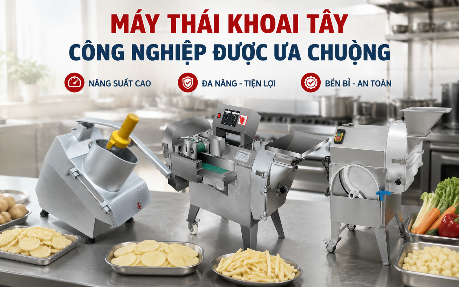 Tham khảo mẫu máy thái khoai tây công nghiệp được ưa chuộng