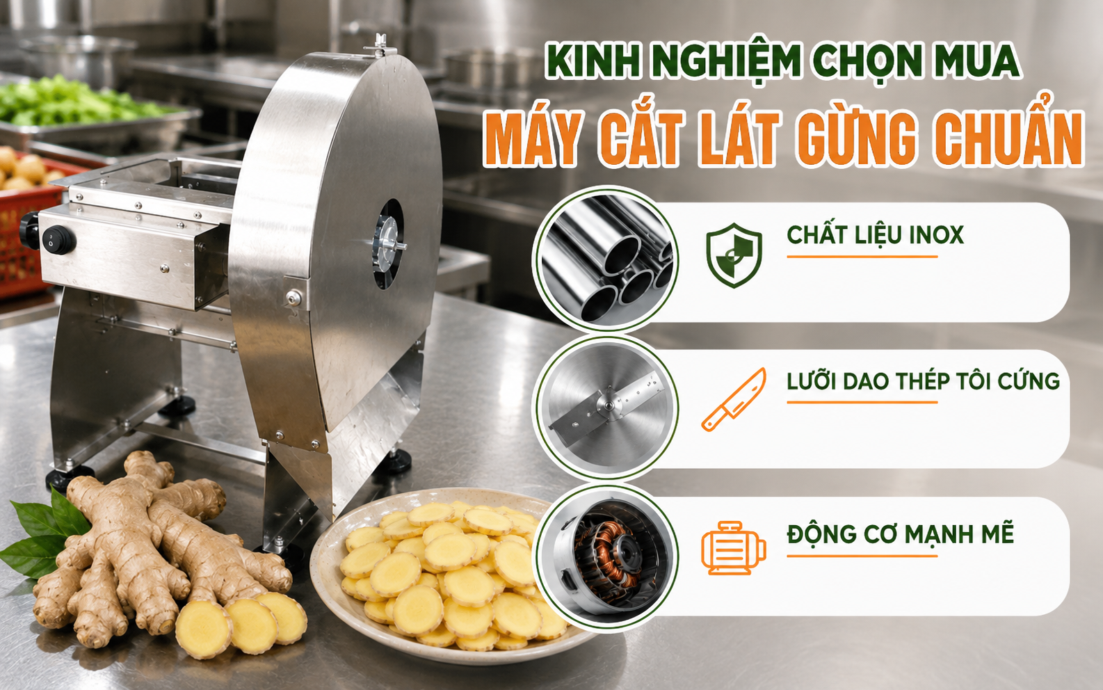 Kinh nghiệm chọn mua máy cắt lát gừng chuẩn