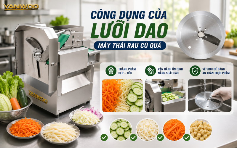 Công dụng của lưỡi dao máy thái rau củ quả