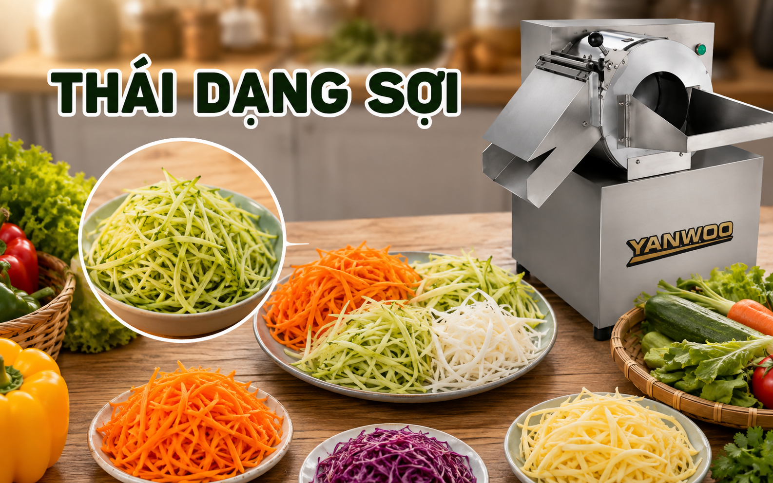Thái dạng sợi - Kiểu thái rau củ cơ bản phổ biến