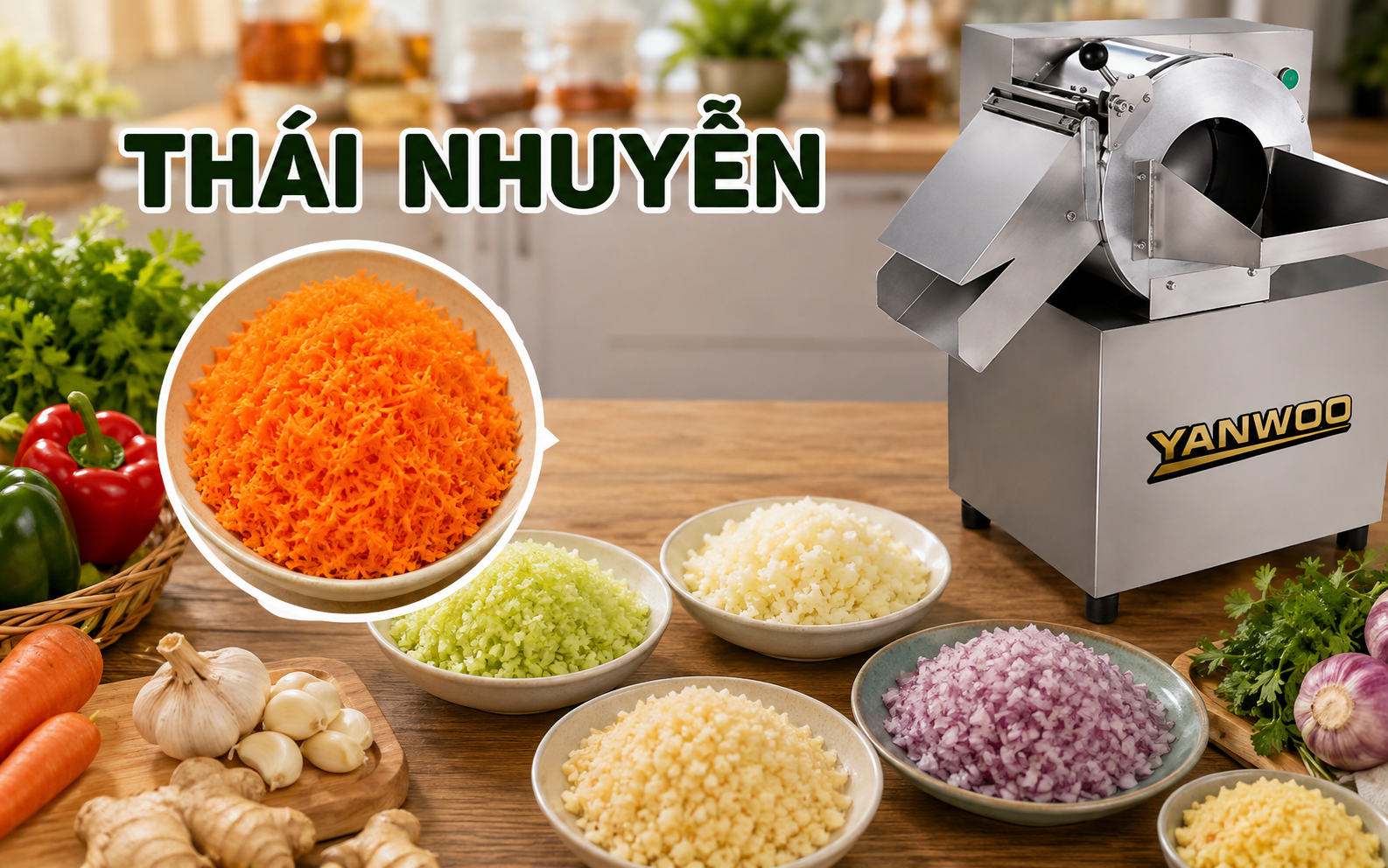 Thái nhuyễn - Kiểu thái rau củ cơ bản phổ biến