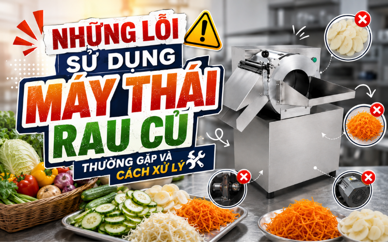 Lỗi sử dụng máy thái rau củ thường gặp và cách xử lý