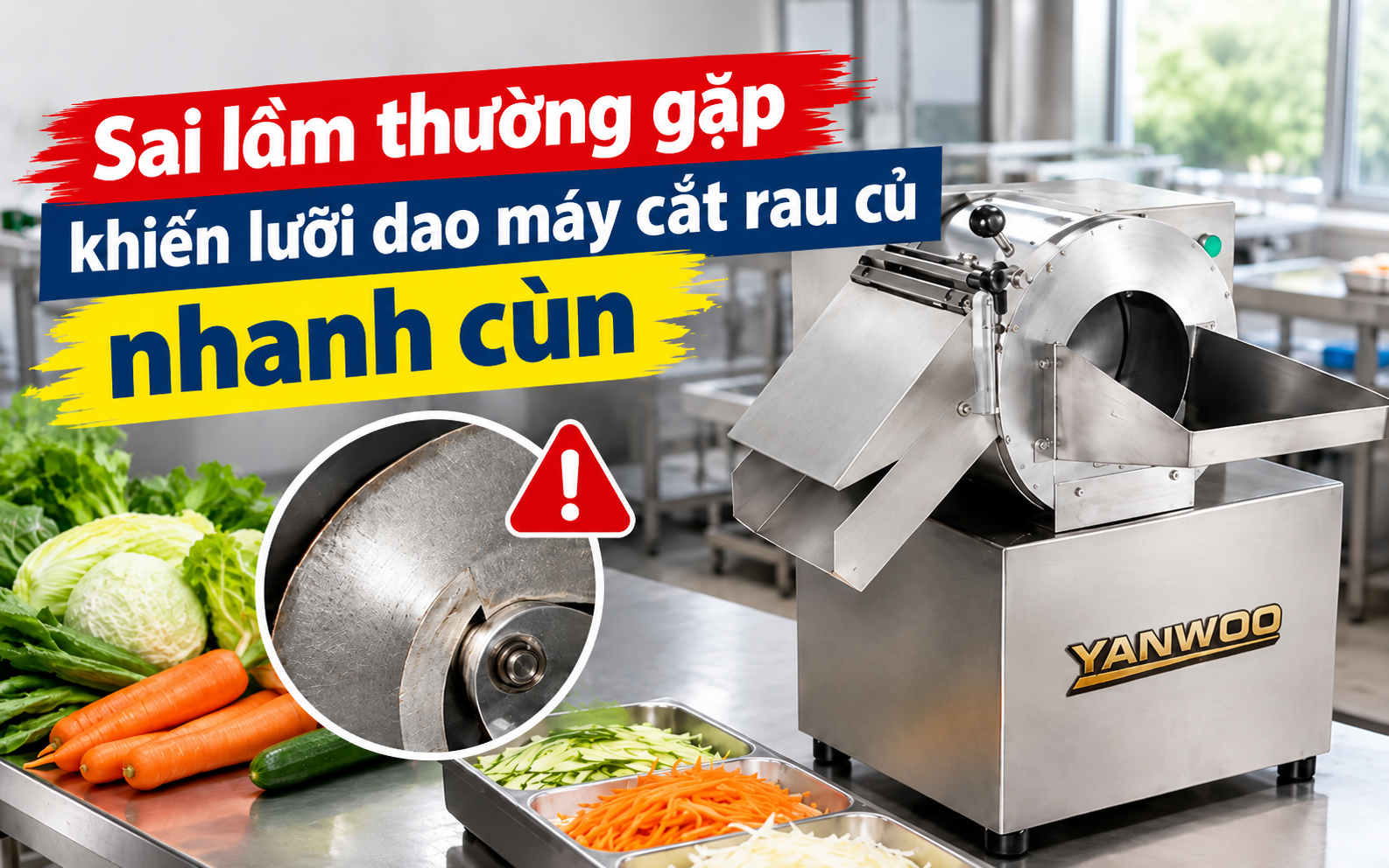 Sai lầm thường gặp khiến lưỡi dao máy thái rau củ nhanh cùn