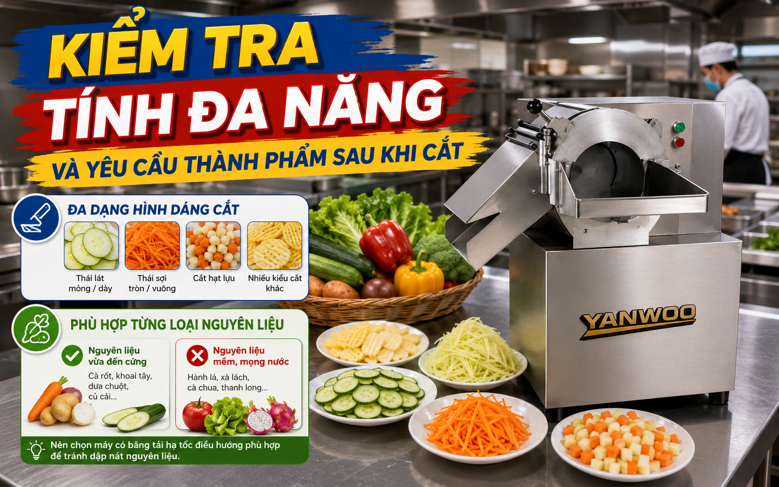 Kiểm tra tính đa năng và yêu cầu thành phẩm sau khi cắt