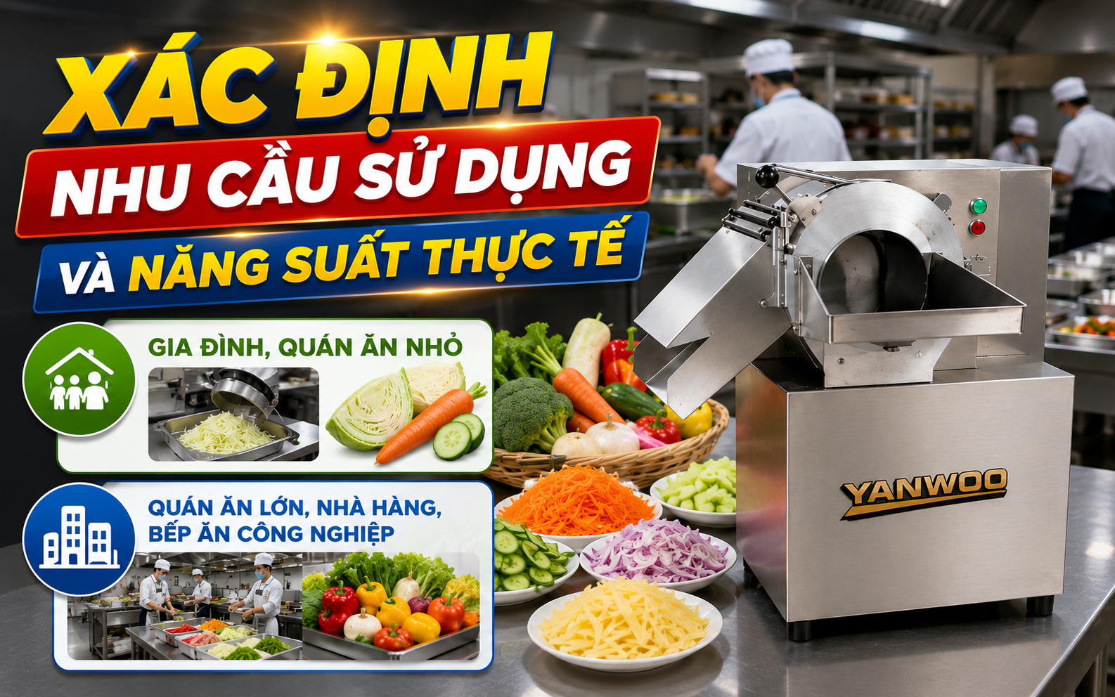 Xác định nhu cầu sử dụng và năng suất thực tế 