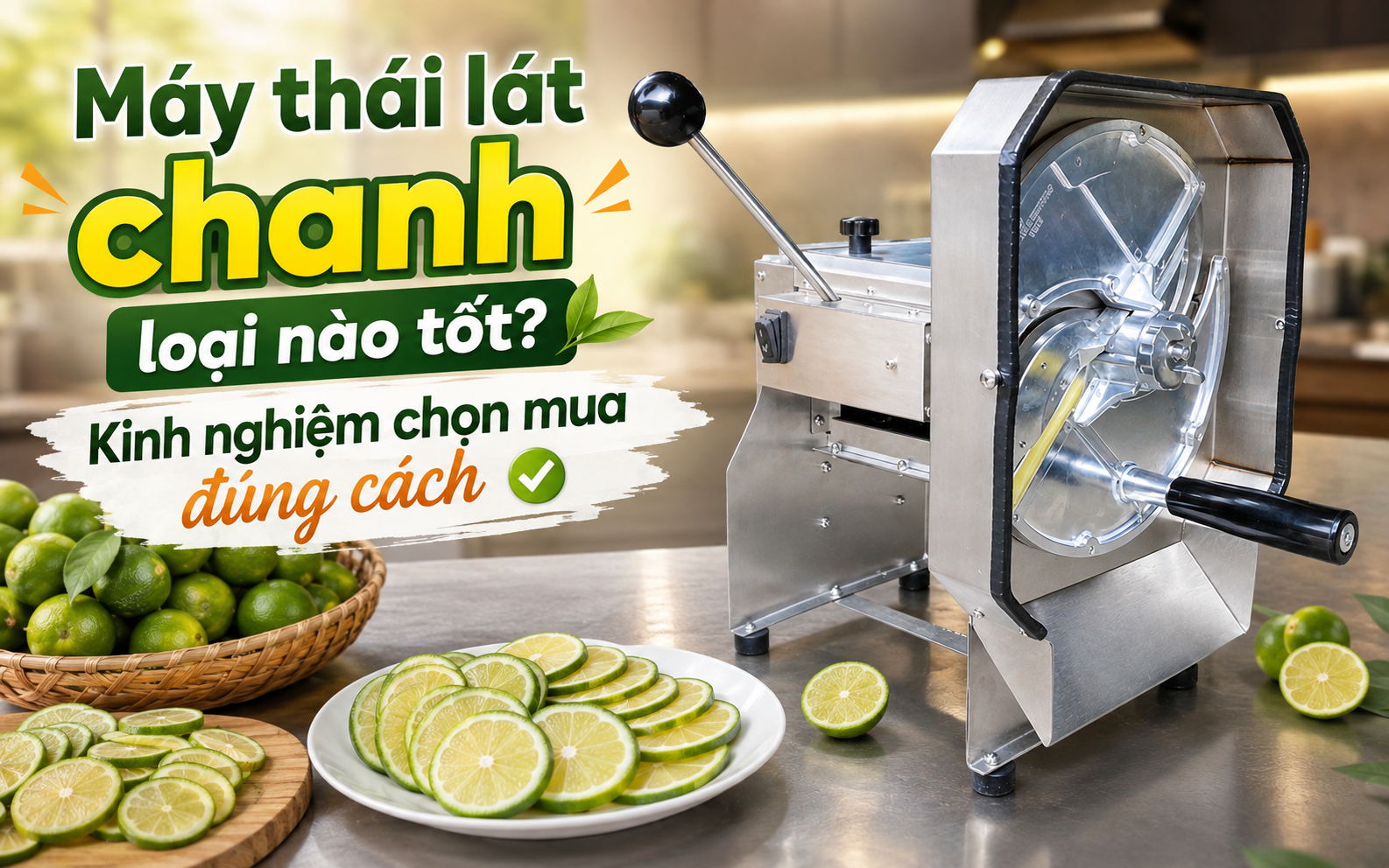 Máy thái lát chanh loại nào tốt? Kinh nghiệm chọn mua đúng cách