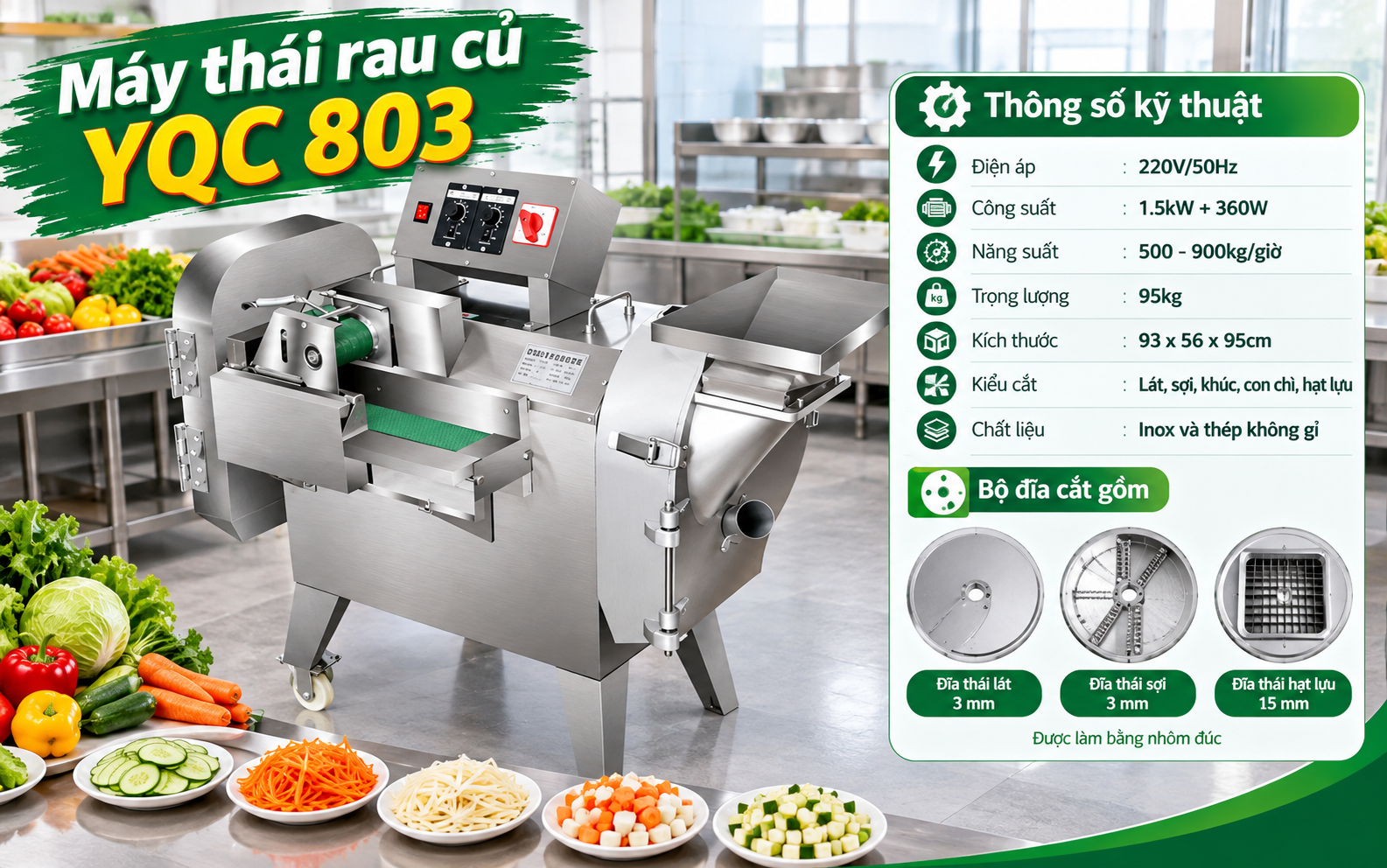 Máy thái rau củ YQC 803