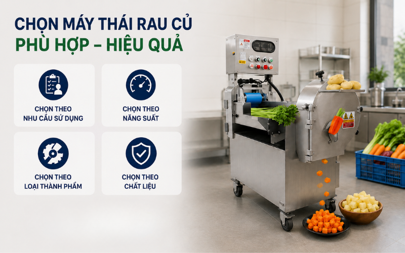 Tiêu chí lựa chọn máy thái rau củ đa năng