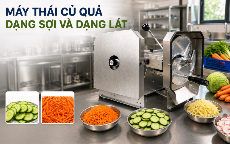Máy thái củ quả dạng sợi và dạng lát