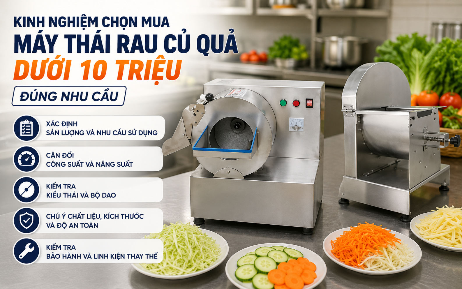 inh nghiệm chọn mua máy thái rau củ quả dưới 10 triệu