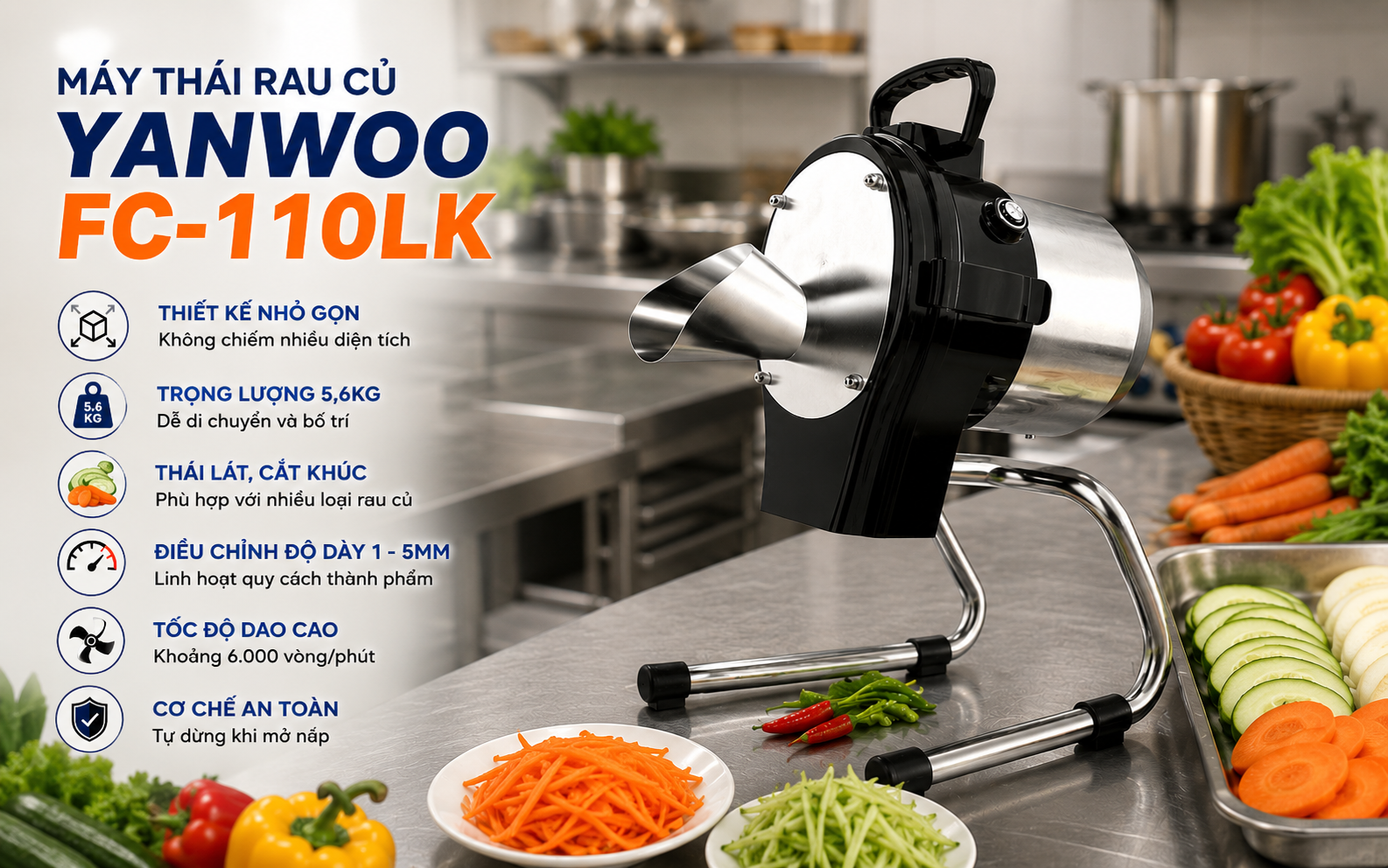 Máy thái rau củ Yanwoo FC-110LK