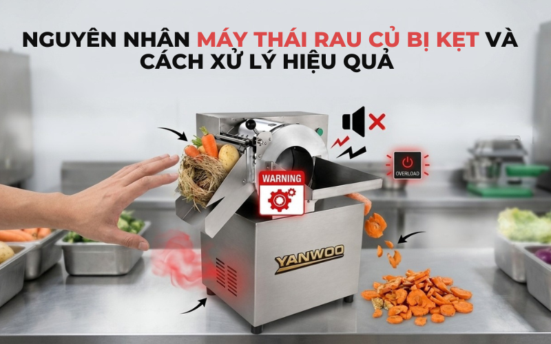 Nguyên nhân máy thái rau củ bị kẹt và cách xử lý hiệu quả