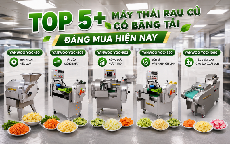 Top 5+ máy thái rau củ có băng tải đáng mua hiện nay