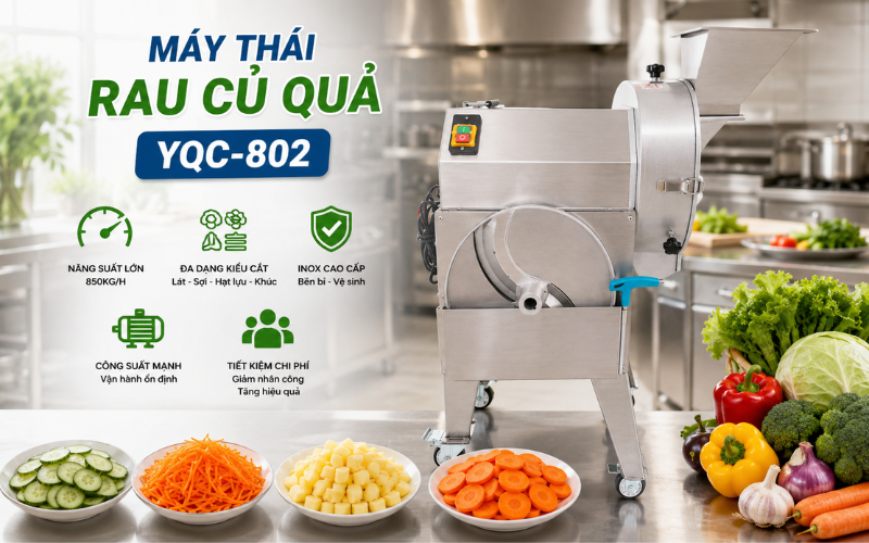 Máy thái rau củ quả YQC-802