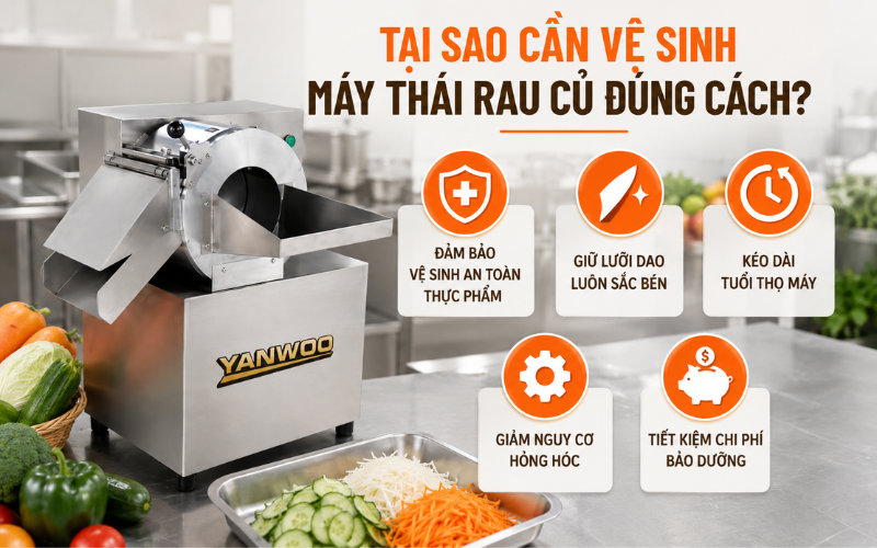 Tại sao cần vệ sinh máy thái rau củ quả đúng cách?