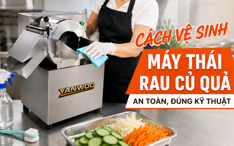 Cách vệ sinh máy thái rau củ quả
