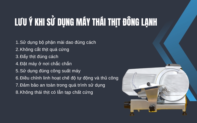Lưu ý khi sử dụng máy thái thịt đông lạnh