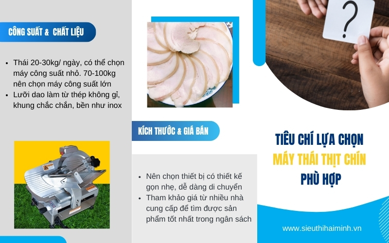Tiêu chí lựa chọn máy thái thịt chín phù hợp