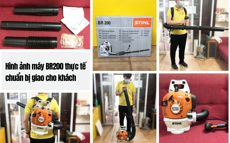 Hình ảnh máy thổi lá BR200 thực tế trước khi giao cho khách