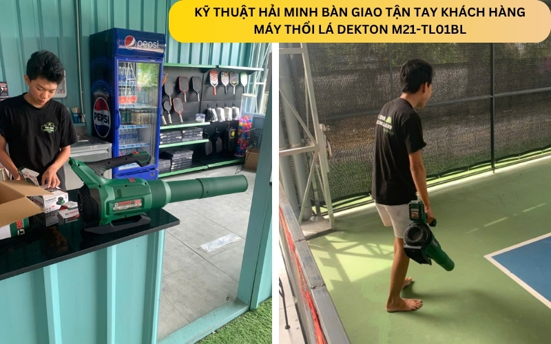 Kỹ thuật Hải Minh bàn giao Máy thổi lá Dekton M21-TL01BL